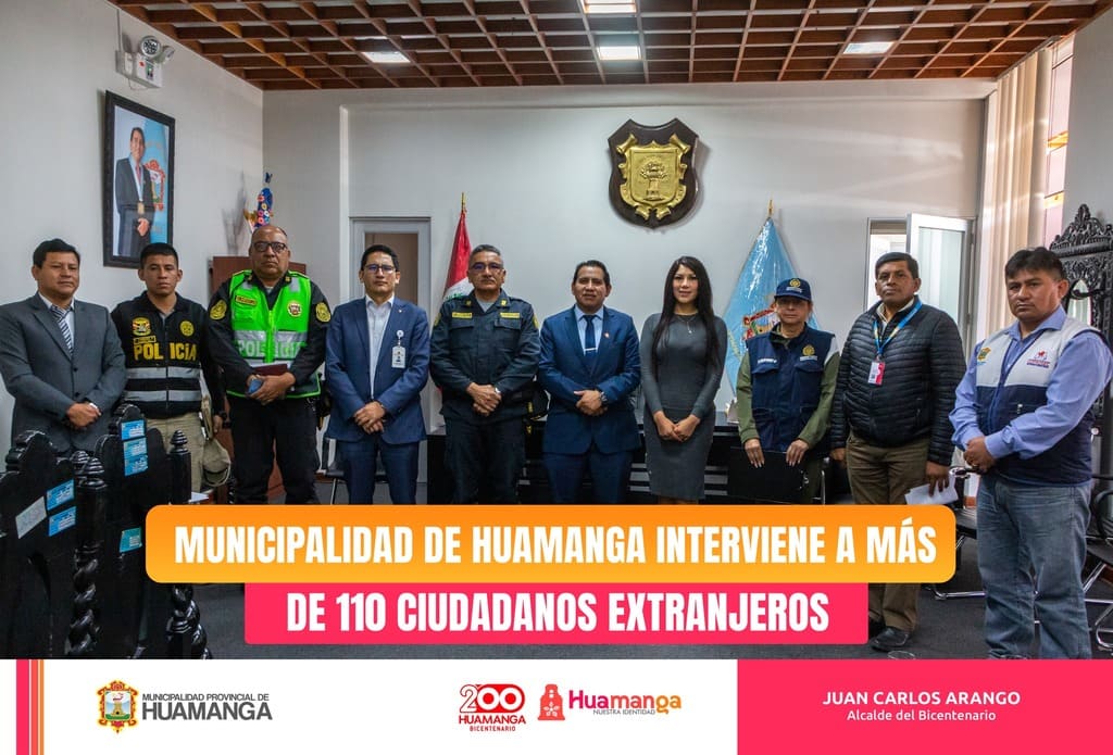 MUNICIPALIDAD DE HUAMANGA INTERVIENE A MÁS DE 110 CIUDADANOS EXTRANJEROS PARA VERIFICAR SU DOCUMENTACIÓN